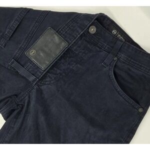 AG Adriano Goldschmied Everett Slim Straight Pants Mens 30x32 Navy Blue Stretch